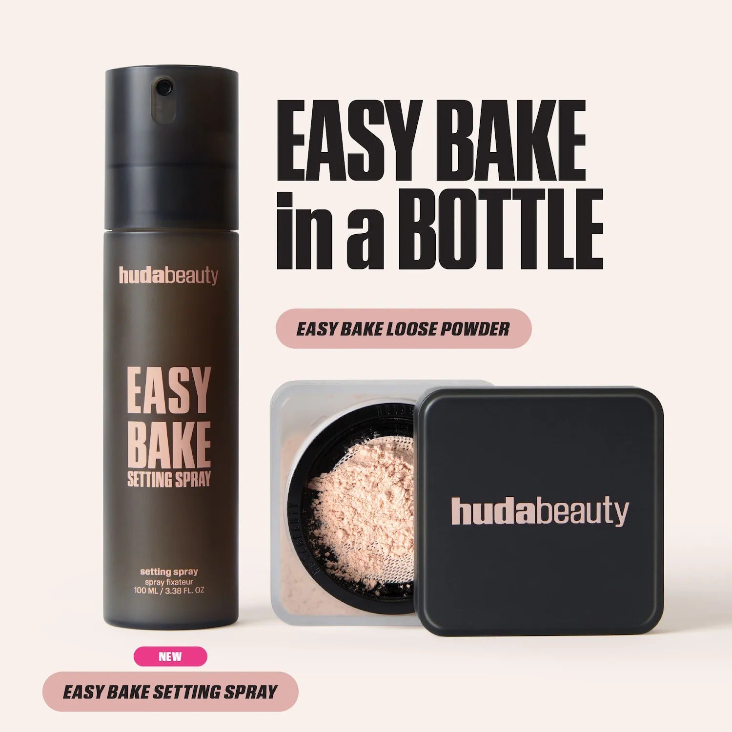 Spray Fijador Easy Bake con 16 Horas de Durabilidad (100 ml)