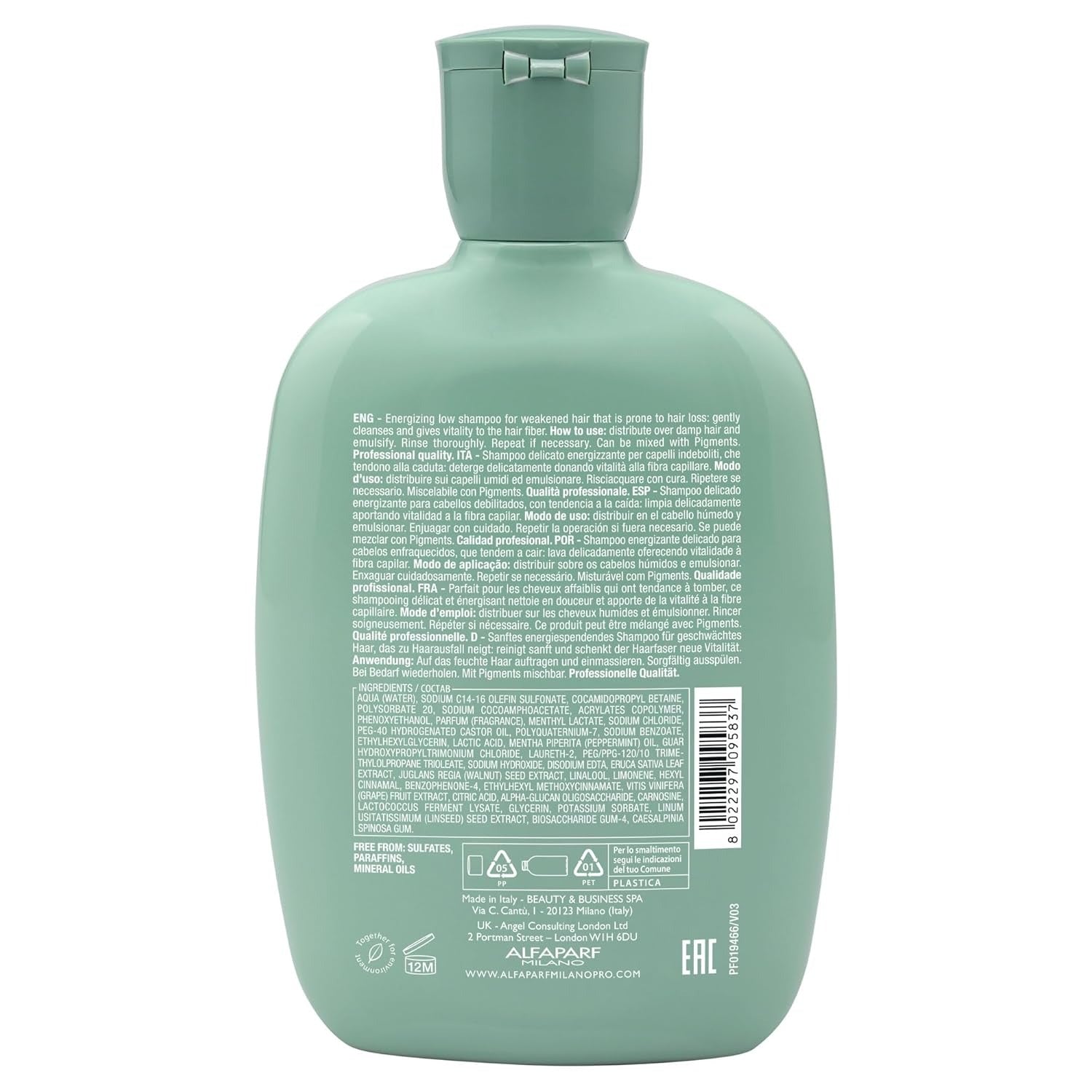 Champú Purificante Anticaspa Scalp Rebalance Semi Di Lino de Alfaparf