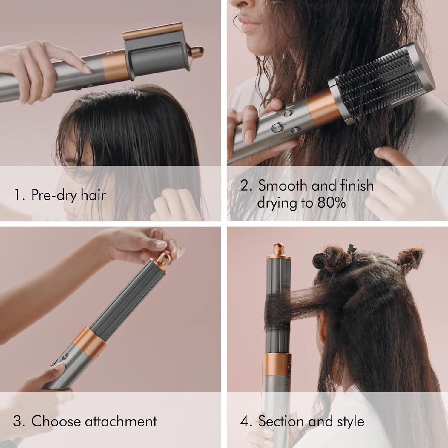 Dyson Airwrap i.d.™ Multi-Styler y Secador - Straight+Wavy (Jasper Plum)