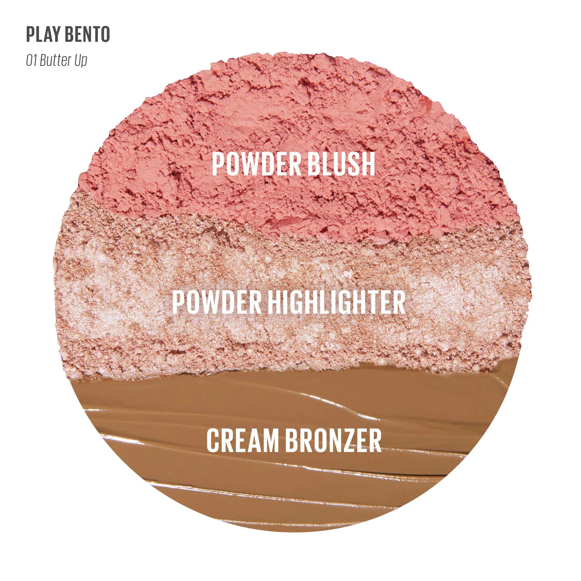 Face Bento – Trio de Crema y Polvos: Bronceador, Colorete e Iluminador