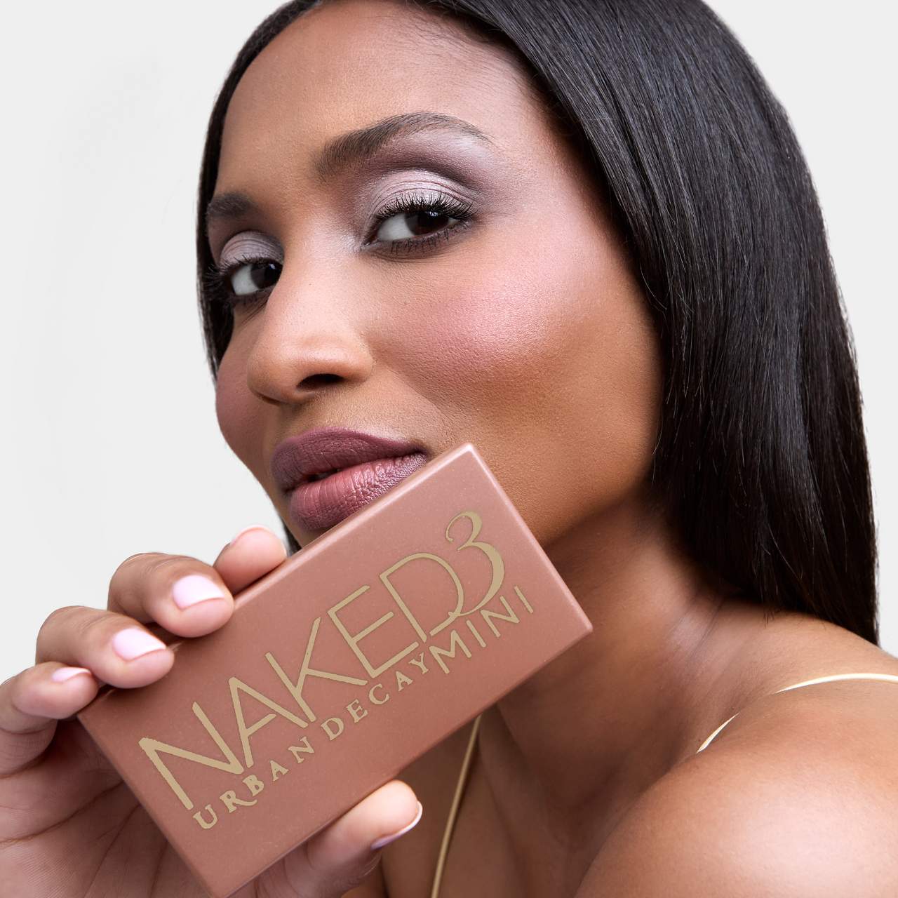 Naked3 Mini – Paleta de Sombras Rosa Suave