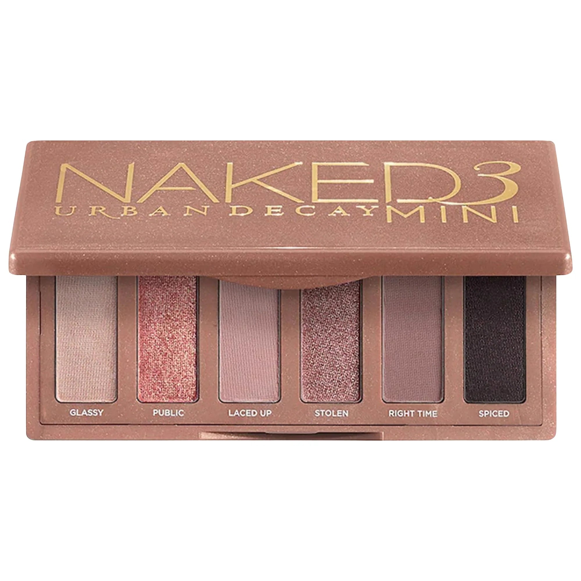 Naked3 Mini – Paleta de Sombras Rosa Suave