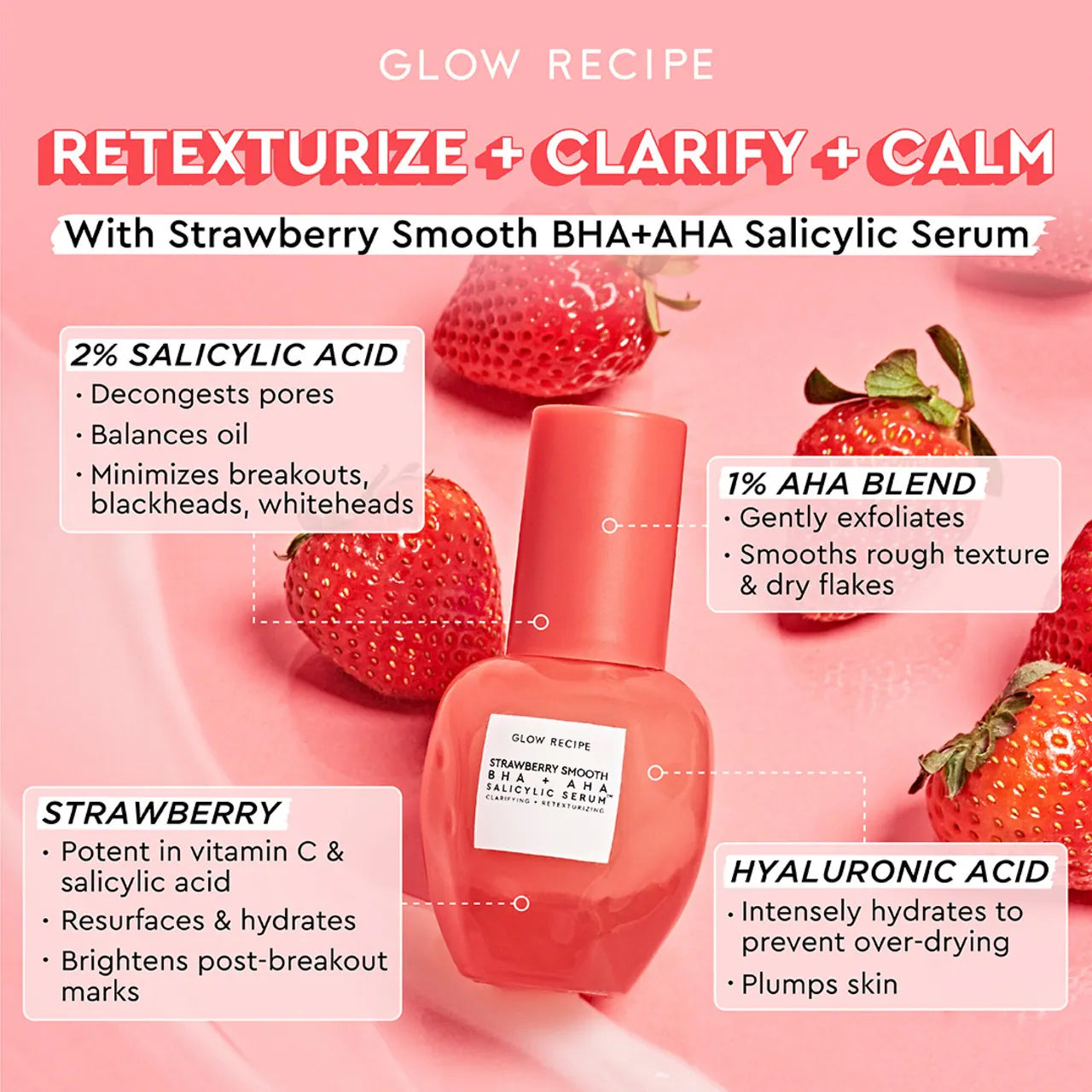 Sérum Strawberry Smooth – Exfoliante con ácido salicílico (BHA) + AHA