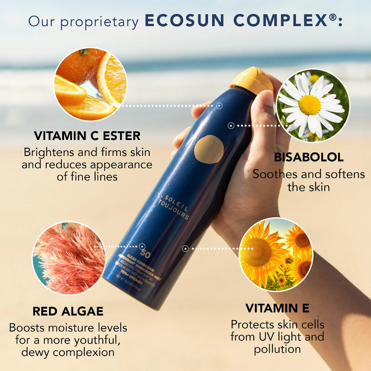Clean Conscious Body Sunscreen Mist con Vitamina C SPF 30-50