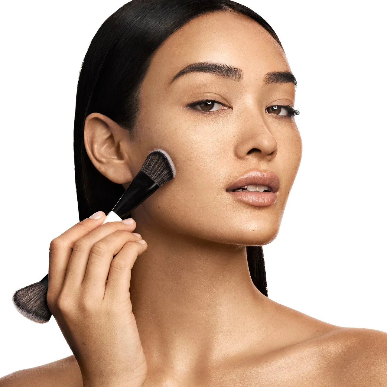 Brocha F4 Dual-Ended – Brocha doble para base y rostro