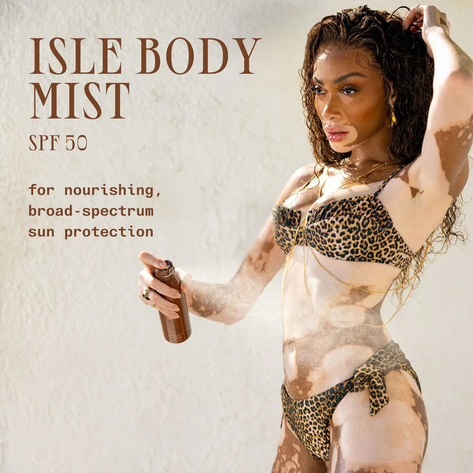 Isle Body Mist Nutritivo SPF 50 con Musgo Marino y Ácido Hialurónico