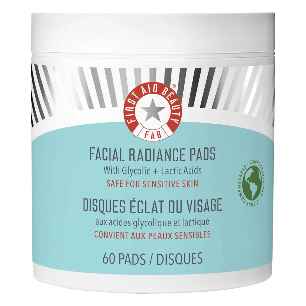 Discos exfoliantes Facial Radiance con ácidos glicólico y láctico – Almohadillas AHA para una piel luminosa