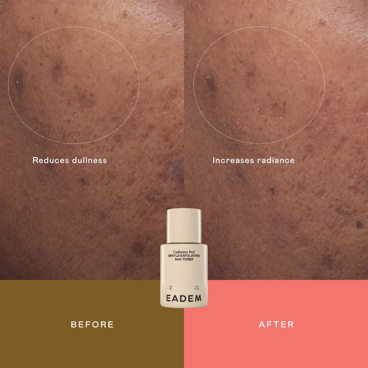 Tónico exfoliante suave Cashmere Peel con AHA + PHA y 9% de ácidos láctico, azelaico y tranexámico