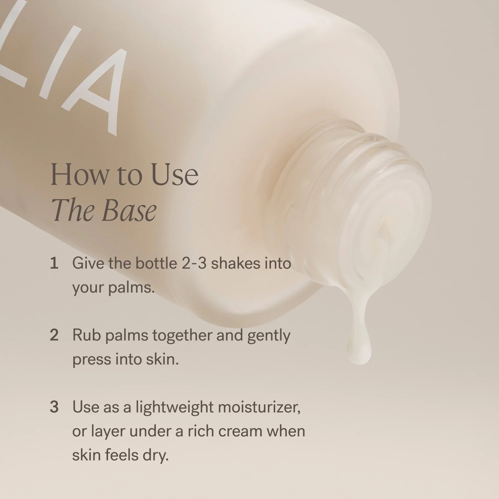 Mini The Base Face Milk – Esencia hidratante y crema ligera con ácido hialurónico