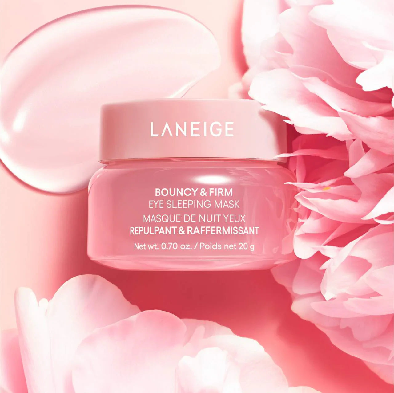 Mascarilla Nocturna Iluminadora y Reafirmante para Ojos con Peonía + Complejo de Colágeno™