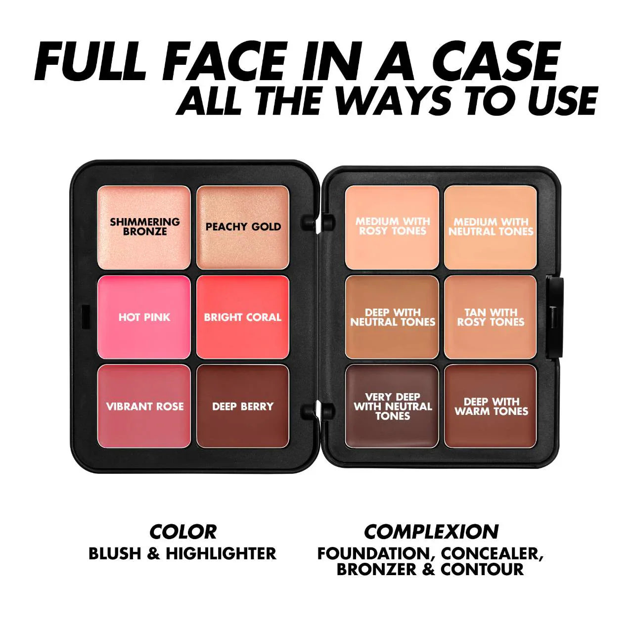 HD Skin Face Essentials – Paleta de Cremas de Larga Duración para Todo el Rostro