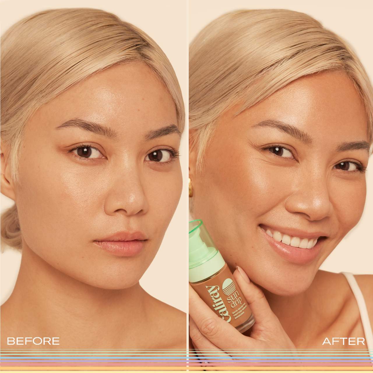 Bronceador líquido luminoso Sundrip – Con ácido hialurónico y péptidos