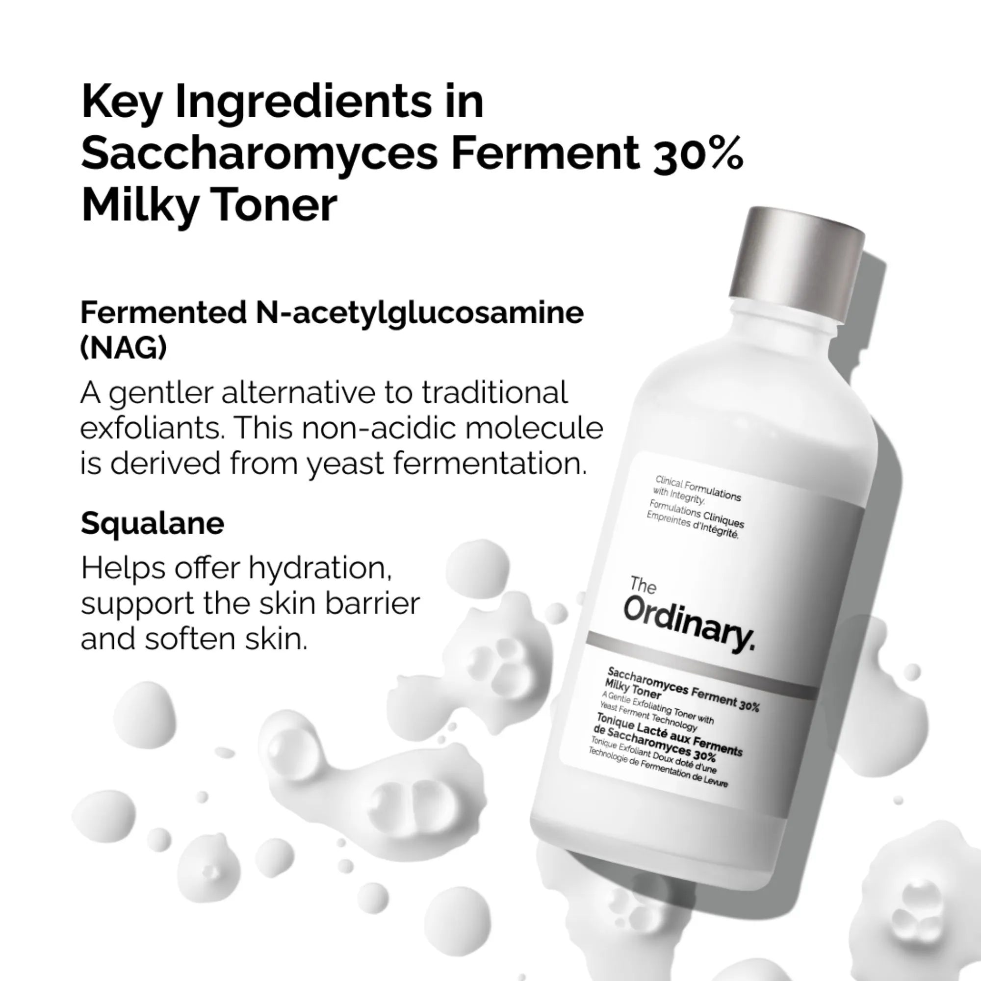 Tónico lechoso con fermento de Saccharomyces al 30 % – Hidratación y luminosidad avanzada
