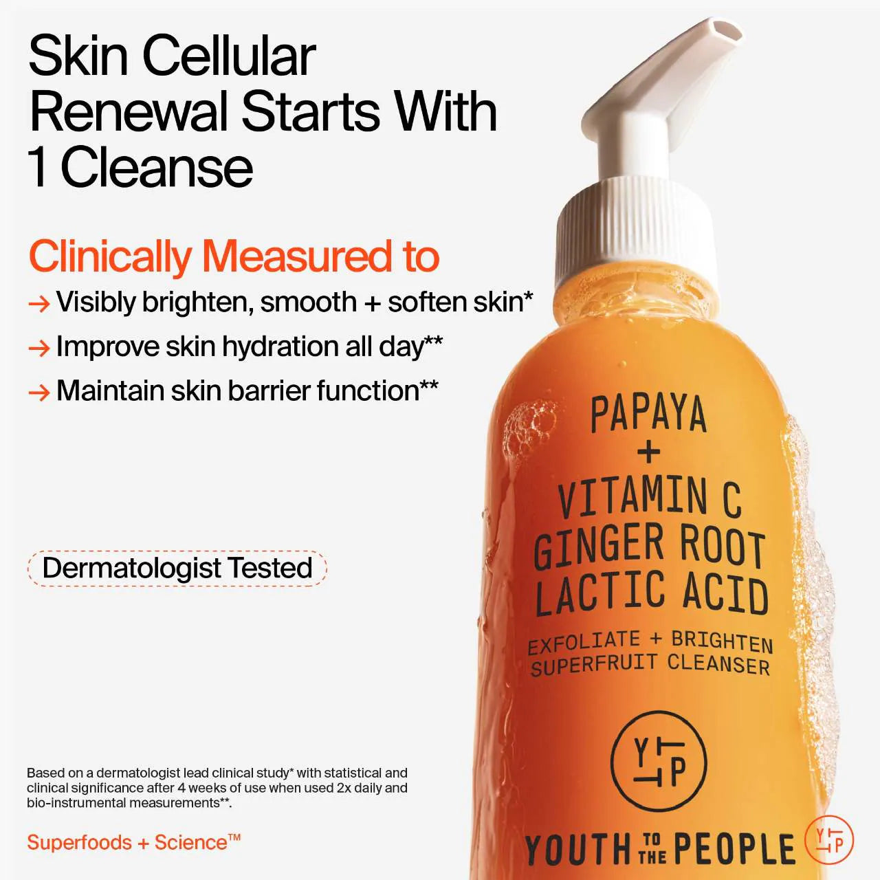 Limpiador exfoliante suave Superfruit – Con vitamina C y papaya
