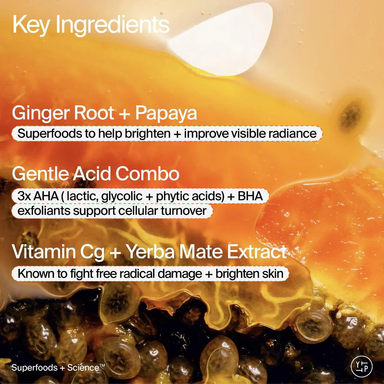 Limpiador exfoliante suave Superfruit – Con vitamina C y papaya