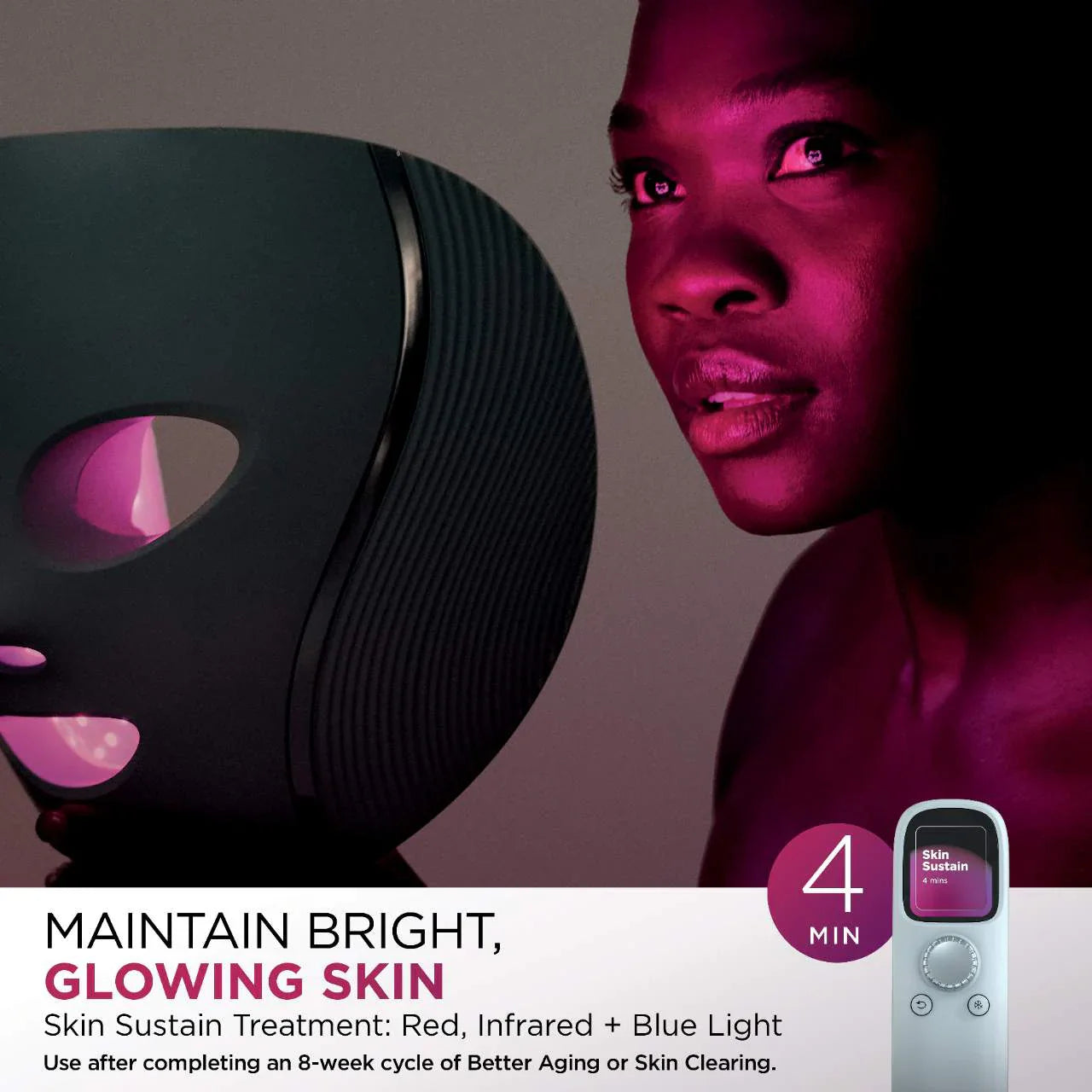 CryoGlow™ Mascarilla Facial con Efecto Frío y LED