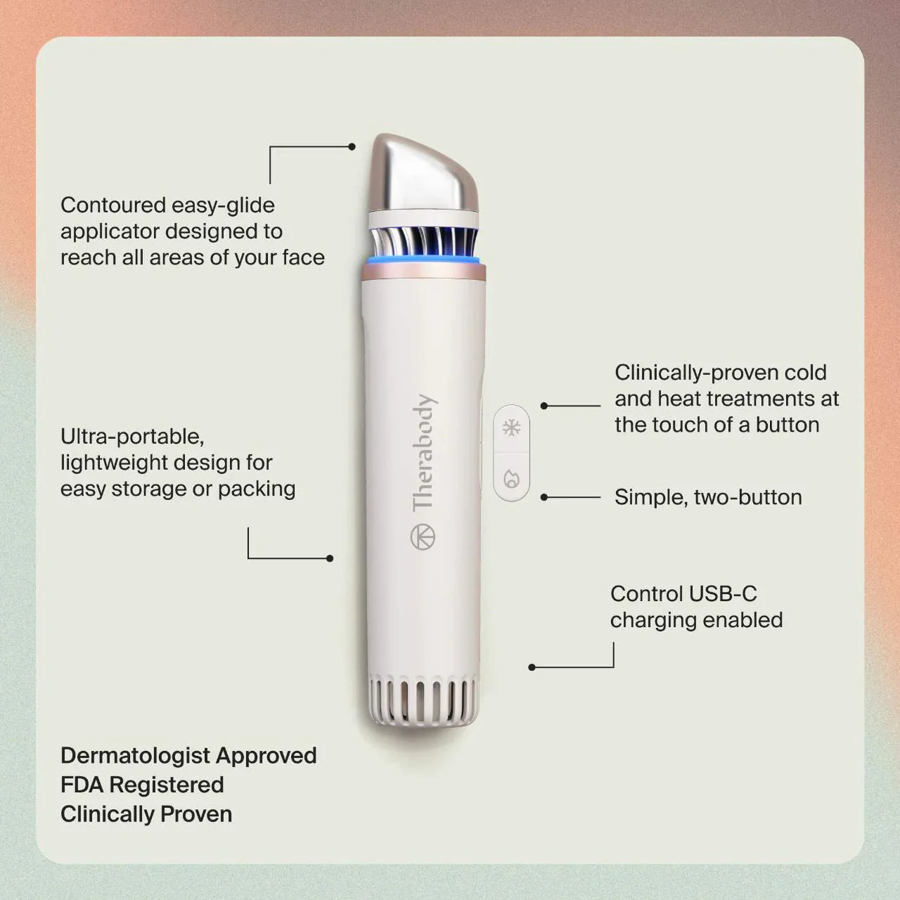 TheraFace Depuffing Wand para Ojeras y Bolsas Bajo los Ojos