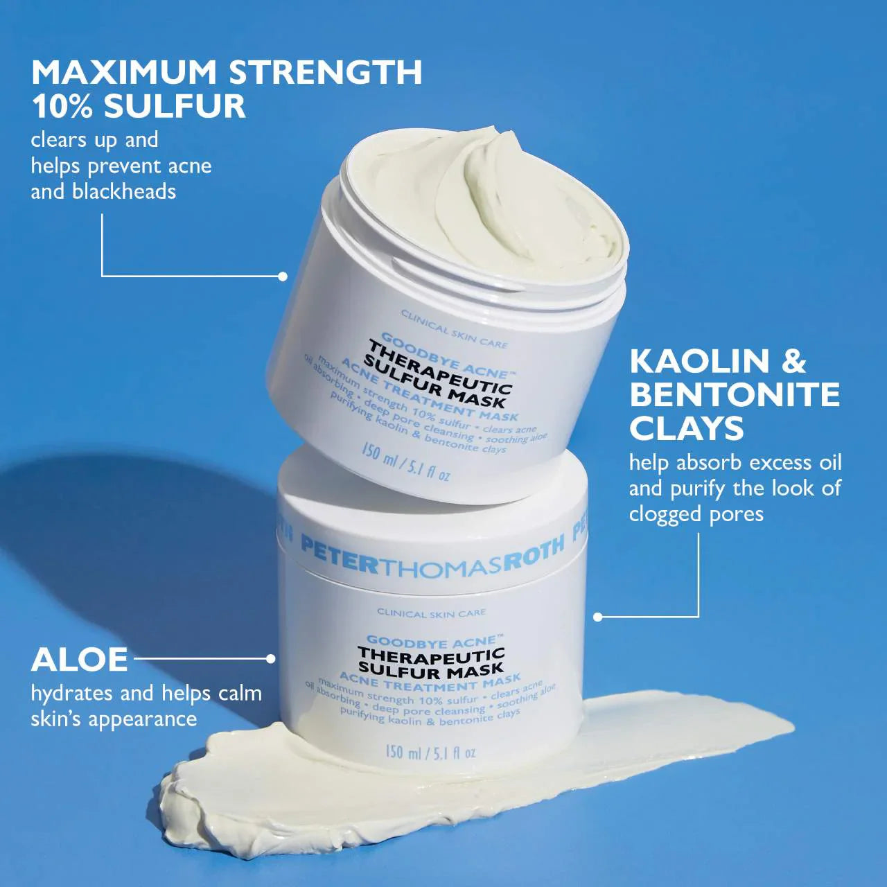 Mascarilla terapéutica Goodbye Acne™ con azufre – Tratamiento purificante antiacné