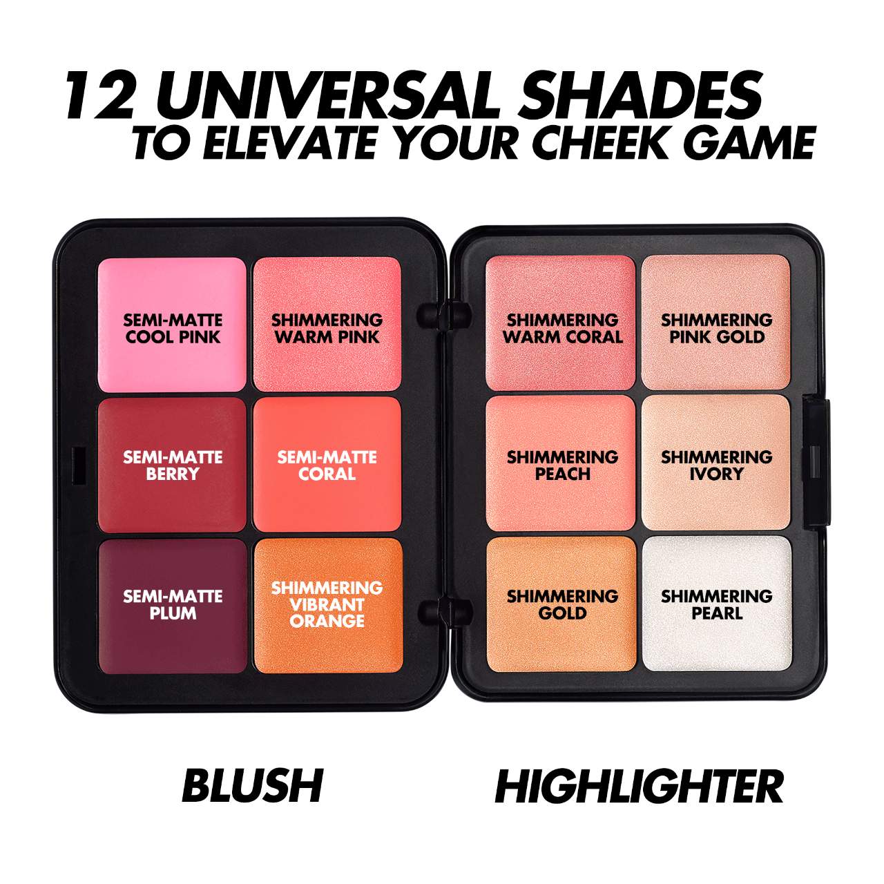 Paleta HD Skin Blush & Glow – Rubor e iluminador de larga duración