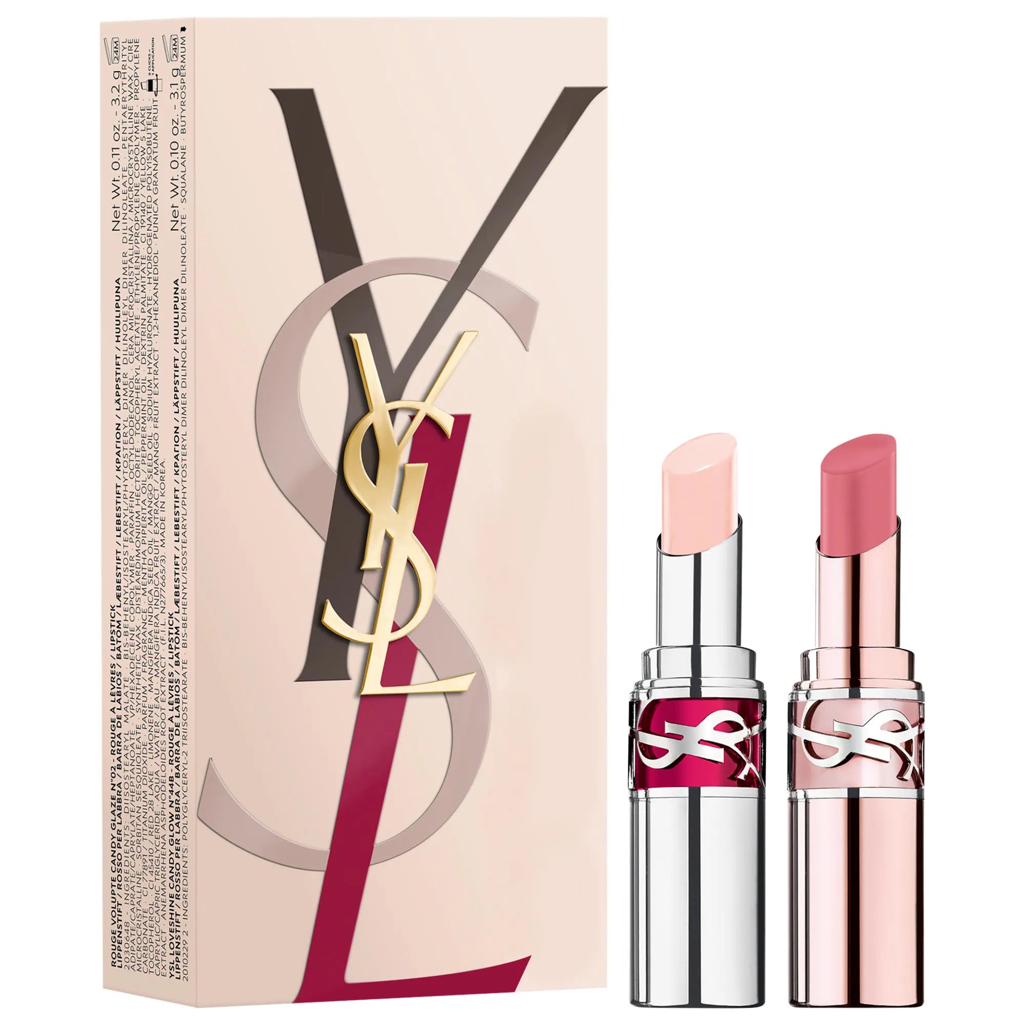 Set de Regalo YSL – Lip Gloss Stick y Bálsamo Labial Teñido