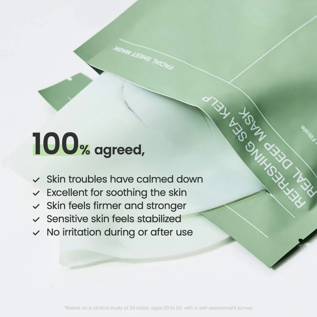 Mascarilla Refrescante de Alga Marina – Pack de 4 para Calmar y Controlar el Sebo