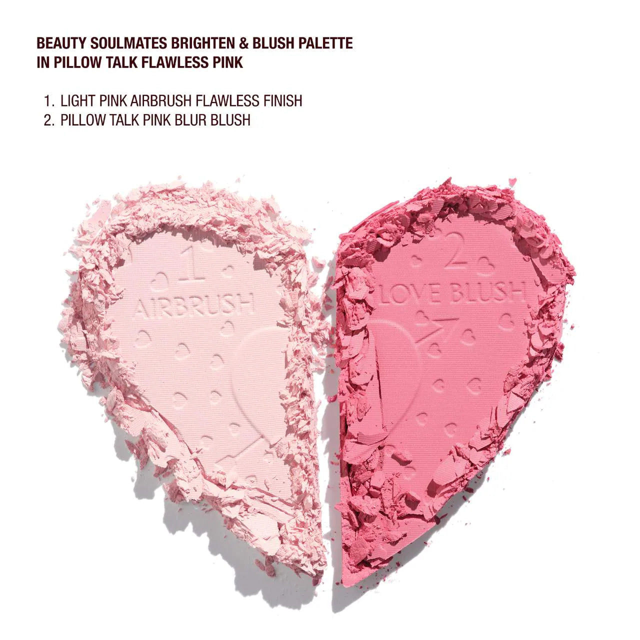 Paleta Pillow Talk Beauty Soulmates Airbrush Flawless Finish – Polvos iluminadores y rubor en un solo estuche